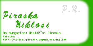 piroska miklosi business card